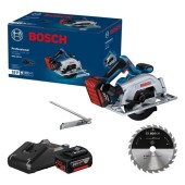 Fierastrau circular Bosch Professional GKS 185-LI, 18 V, 165 mm, 5000 rpm + 1x Acumulator GBA 18 V, 5.0 Ah, Incarcator rapid GAL 18V-40, 1x Disc standard pentru lemn 165 x 1.5/1.0 x 20 mm