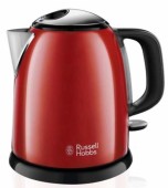 Fierbator apa Russell Hobbs 24992-70 Colours+ Mini, 2400 W, 1 l (Negru/Rosu)