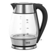 Fierbator de apa Teesa TSA1512B, 2200 W, 1.7 l, Sticla (Negru/Inox)