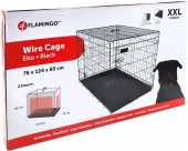 FLAMINGO Cuşcă EBO BLACK pentru câini, metal