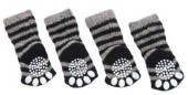 FLAMINGO Şosete pentru câini Negru-Gri 4 bucăţi