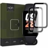 Folie Protectie HOFI Hybrid PRO+ pentru Xiaomi Mi Band 8 Active, Set 2 bucati, Sticla Securizata, Negru