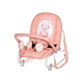 Fotoliu balansoar Lorelli Eliza Mellow Roze Bear, textil, greutate maxima suportata9 Kg