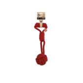 Franghiile COTO Eco Rope Dog Toy Tug Ball, rosu, 36 cm M-PETS