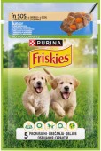 FRISKIES Plic hrană umedă pt căţei JUNOR, cu Pui şi Morcovi în aspic