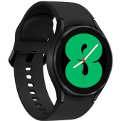 Galaxy Watch 4, 40 mm, negru, curea silicon negru, LTE, Wi-Fi, Bluetooth, GPS, NFC, rezistent la apa