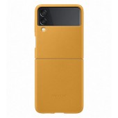 Galaxy Z Flip 3 (F711) - Capac protectie spate Leather Cover - Mustard