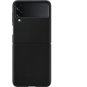 Galaxy Z Flip 3 (F711) - Capac protectie spate Leather Cover - Negru