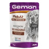 GEMON All Breeds, XS-XL, Vânat, plic hrană umedă fără cereale câini, (în aspic), 100g