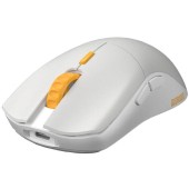 Glorious Mouse gaming Glorious Series One PRO Wireless - Genos - Forge, Ultrausor 50g, Alb Mat, Galben