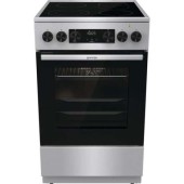 Gorenje Aragaz Gorenje GECS5C70XA, Abordare bucatarie cm. 50 - 4 zone de gatit electrice + 1 cuptor electric, inox/negru