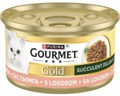 GOURMET GOLD Succulent Delight  conserve pentru pisici, cu Somon 85g