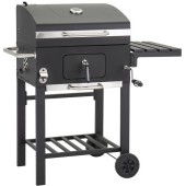 Grill Chef by Landmann Gratar gradina, cu carbuni, Komfort New GRILLCHEF 11529, otel, cu roti de deplasare, 100 x 71 x 102 cm