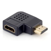 HDMI A-B St/Bu 90 Griad gewinkelt Negru