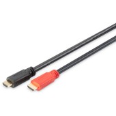 HDMI High Speed connection cable type A w/ amp. M/M 10.0m Full HD CE gold bl