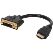 HDMI to DVI 0,2m M/W Black