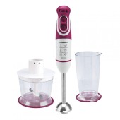 HEINNER Blender de mana Heinner Charm HB-600BG, multifunctional: tocator, tel si cana de mixat, 600 w, 700 ml, Visiniu