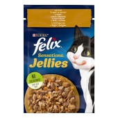 Hrana umeda pentru pisici Felix Sensation, cu pui si morcovi, 85g