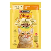 Hrana umeda pentru pisici Friskies Adult, Pui in Sos, 85 g