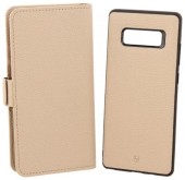 Husa Book Cover Just Must Car Wallet pentru Samsung Galaxy Note 8 (Bej)