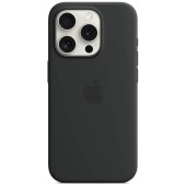 Husa de protectie Apple Silicone Case with MagSafe iPhone 15 Pro, Black