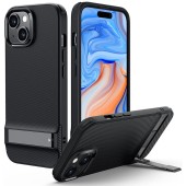 Husa pentru iPhone 15 - ESR Air Shield Boost Kickstand - Translucent Black