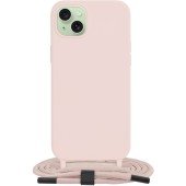 Husa pentru iPhone 15 Plus - Techsuit Crossbody Lanyard - Pink