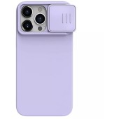 Husa pentru iPhone 15 Pro - Nillkin CamShield Silky MagSafe Silicone - Misty Purple