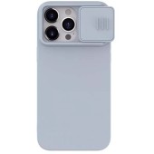 Husa pentru iPhone 15 Pro - Nillkin CamShield Silky MagSafe Silicone - Star Grey