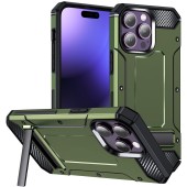 Husa pentru iPhone 15 Pro - Techsuit Hybrid Armor Kickstand - Green