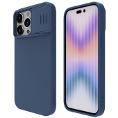 Husa pentru iPhone 15 Pro Max - Nillkin CamShield Silky MagSafe Silicone - Midnight Blue