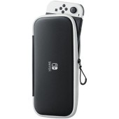 Husa protectie si folie de protectie pentru Nintento Switch (Alb/Negru)