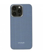 Husa Protectie Spate Pitaka MagEZ 5 pentru iPhone 15 Pro, MagSafe (Alb/Albastru)