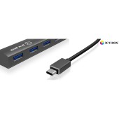 IcyBox 4x Port USB Type-C™ Hub, LED for Power, Premium aluminium case