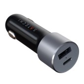 Incarcator auto Satechi ST-TCPDCCM, 1 x USB, 1 x USB Type C, 72W (Negru)