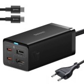 Incarcator de perete GAN5 Pro, Baseus, 2x USB-C/USB-A/HDMI, 4 K, 67 W (Negru)