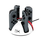 Incarcator Joy-Con HyperX ChargePlay Quad 2, Alb/Rosu