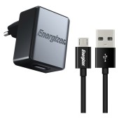 Incarcator retea Energizer, MicroUSB, Negru