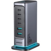 Incarcator Retea Joyroom JR-TCM02, 65W, 3.25A, 2 x USB-A, 4 x USB-C, Gri