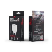 Incarcator retea, MaXlife, Incarcare rapida, BSB-C + port USB, 20 W, MXTC-06, Alb