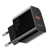 Incarcator retea Mcdodo CH-0921, 1 x USB, 1 x USB-C, PD+QC 33W, Negru