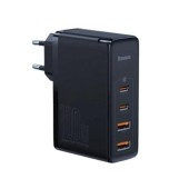 Incarcator retea rapid Baseus GaN5, 2x USB-C, 2x USB, 100W, cablu USB-C inclus (Gri)