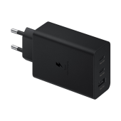 Incarcator Retea Samsung EP-T6530NBEGEU, Fast-Charge, 100-240V, 1x USB-C 65W, 1x USB-C 25W, 1x USB-A 15W (Negru)