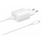 Incarcator retea Samsung EP-TA800XWEGWW Super Fast Charger, 1 x USB-C, 25W + cablu USB-C (Alb)