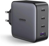 Incarcator Retea UGREEN CD226, 100W, 3A, 1 x USB-A, 3 x USB-C, Negru