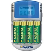 Incarcator Varta LCD 57070, cu 4 acumulatori, 2600 mAh, Preincarcati, R2U, 12V, USB