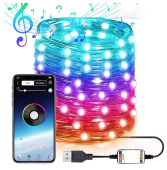 Instalatie decorativa RGB Cu Control Bluetooth Prin Aplicatie 5 metri Luminozitate Reglabila USB Multicolor