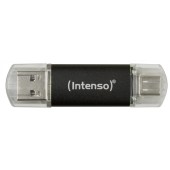 Intenso Memorie USB Pendrive Intenso Twist Line 128 GB, stick USB (antracit/transparent, USB-A 3.2 Gen 1, USB-C