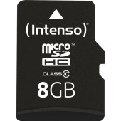 Intenso micro SD 8GB SDHC card class 10