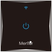 Intrerupator inteligent wireless iFi 10A 600W simplu negru cu touch